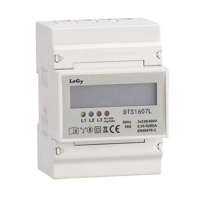 RS485 трифазен интелигентен електромер за DIN шина